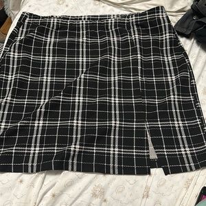 Plaid mini skirt